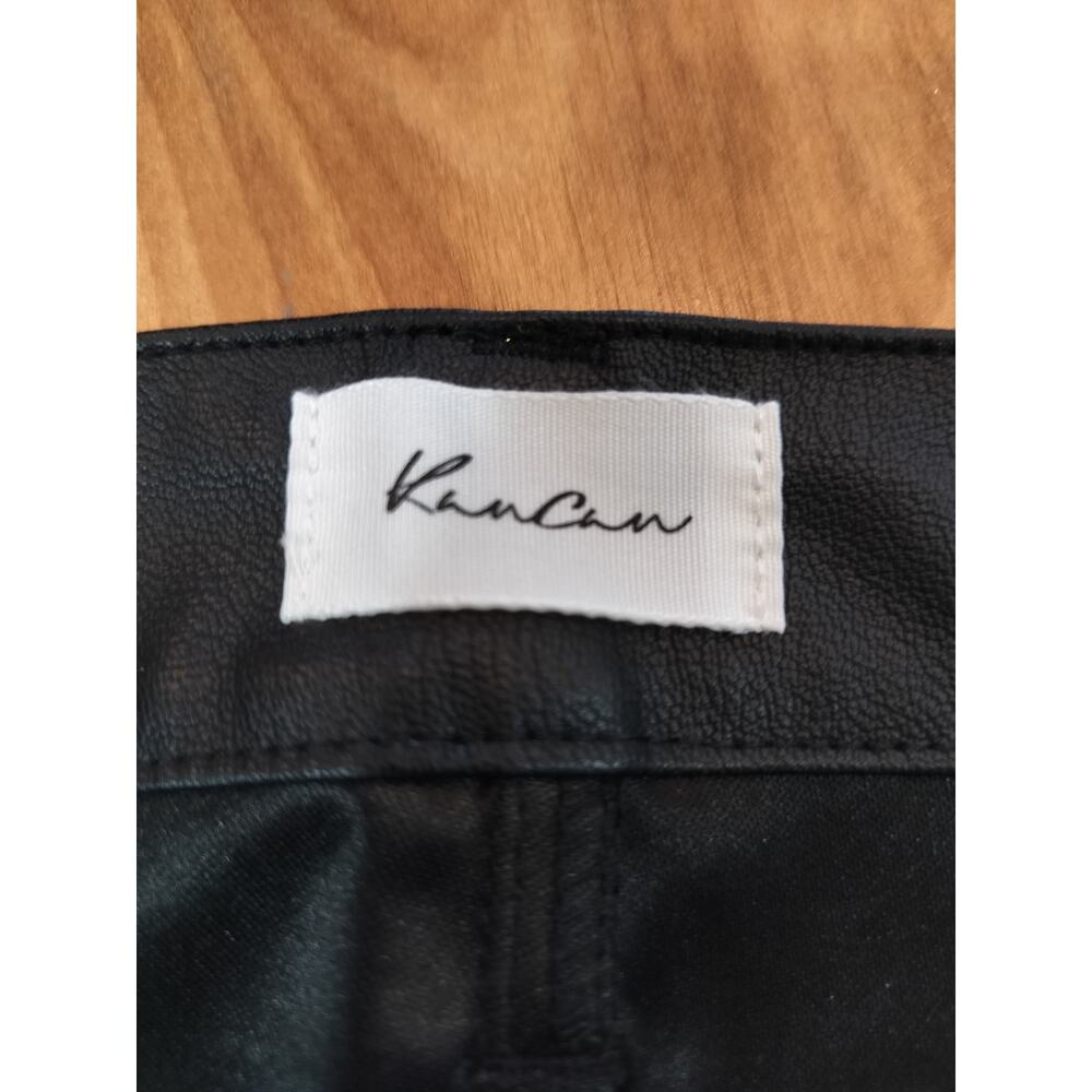 KanCan NWT High Rise Faux Leather Bootcut Pants Size 13/30 Black - Picture 8 of 9
